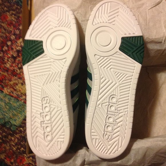 Adidas Men's Hoops 3.0 Gray & Green Low Sneakers -11.5M - New in Box - Picture 4 of 12